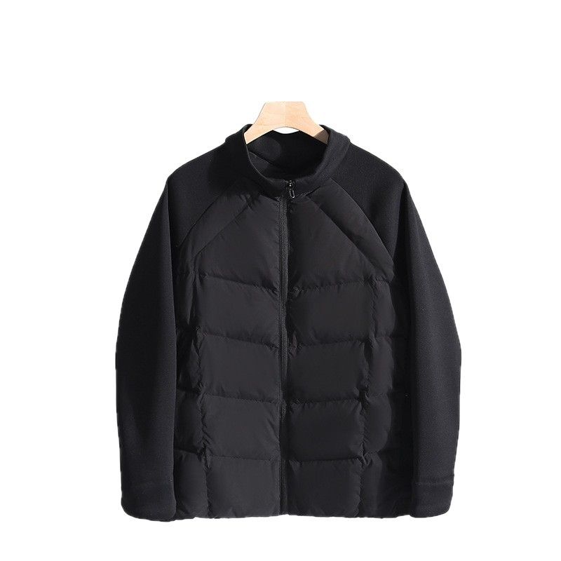 Casual Men's Warm Stand Collar Short Jacket White Duck Down 2025 Autumn Winter New Style_voghion.com