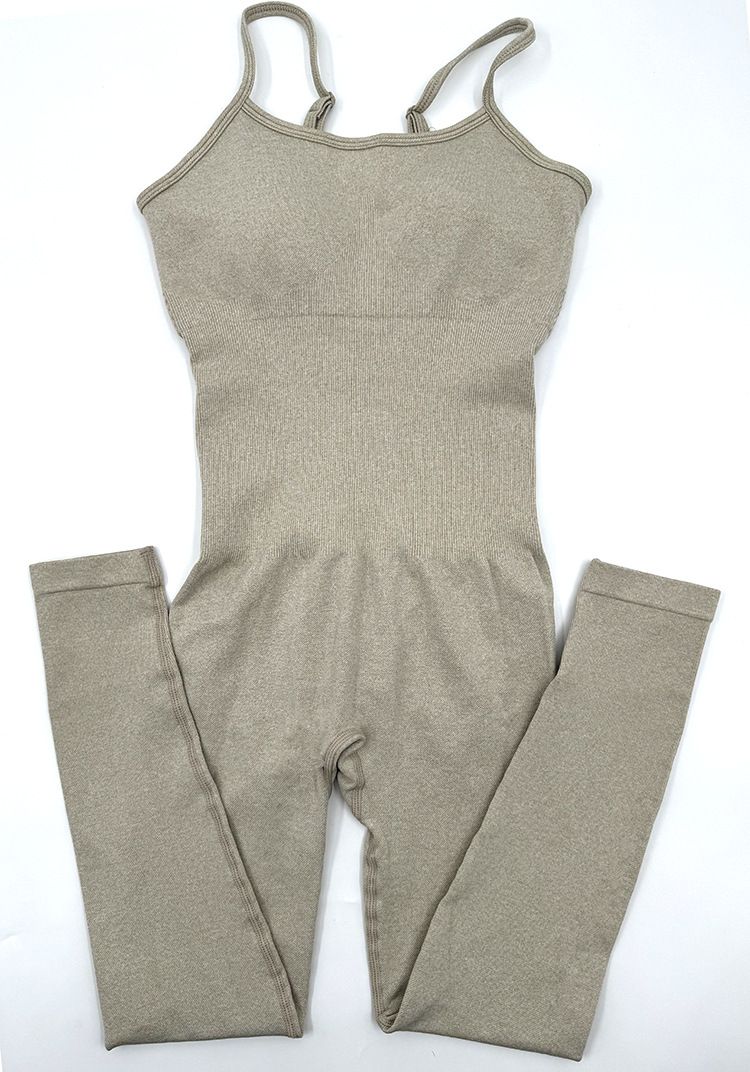 Damkläder Noggrant utvalda nya yogajumpsuits i väststil Vacker ryggjumpsuit i ett stycke Sömlösa kläder Jumpsuit Fitnessdräkt_voghion.com