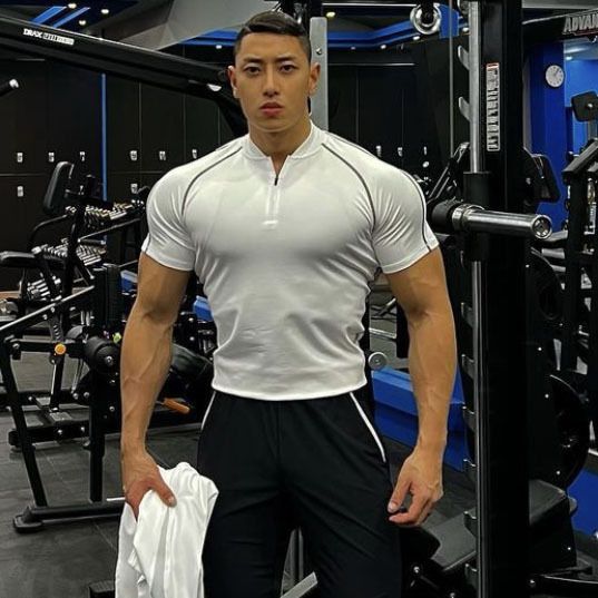 Muscle summer new quick drying tight fitting clothes men's elastic sports running T-shirts gym training tops_voghion.com