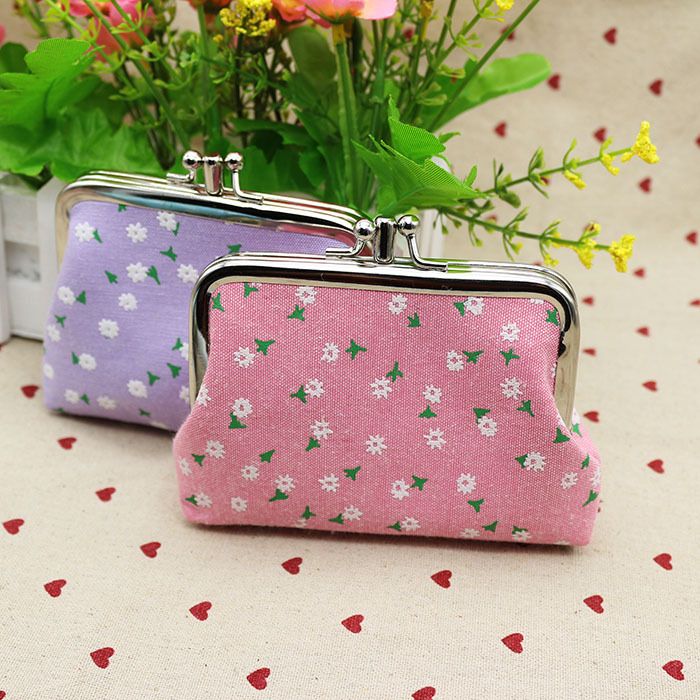 Koreanische Baumwolle kurze Brieftasche Frauen gedruckt Geldbörse kreative Münztüte Student Kartenhalter Spot Großhandel_voghion.com
