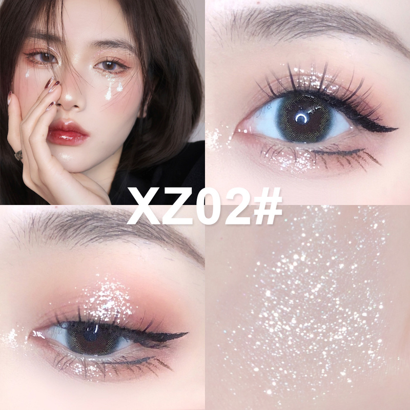 Cores líquidas 5 sombra destaque lantejoulas glitter sombra de olho perolado deitado bicho da seda à prova dwaterproof água lasti_voghion.com
