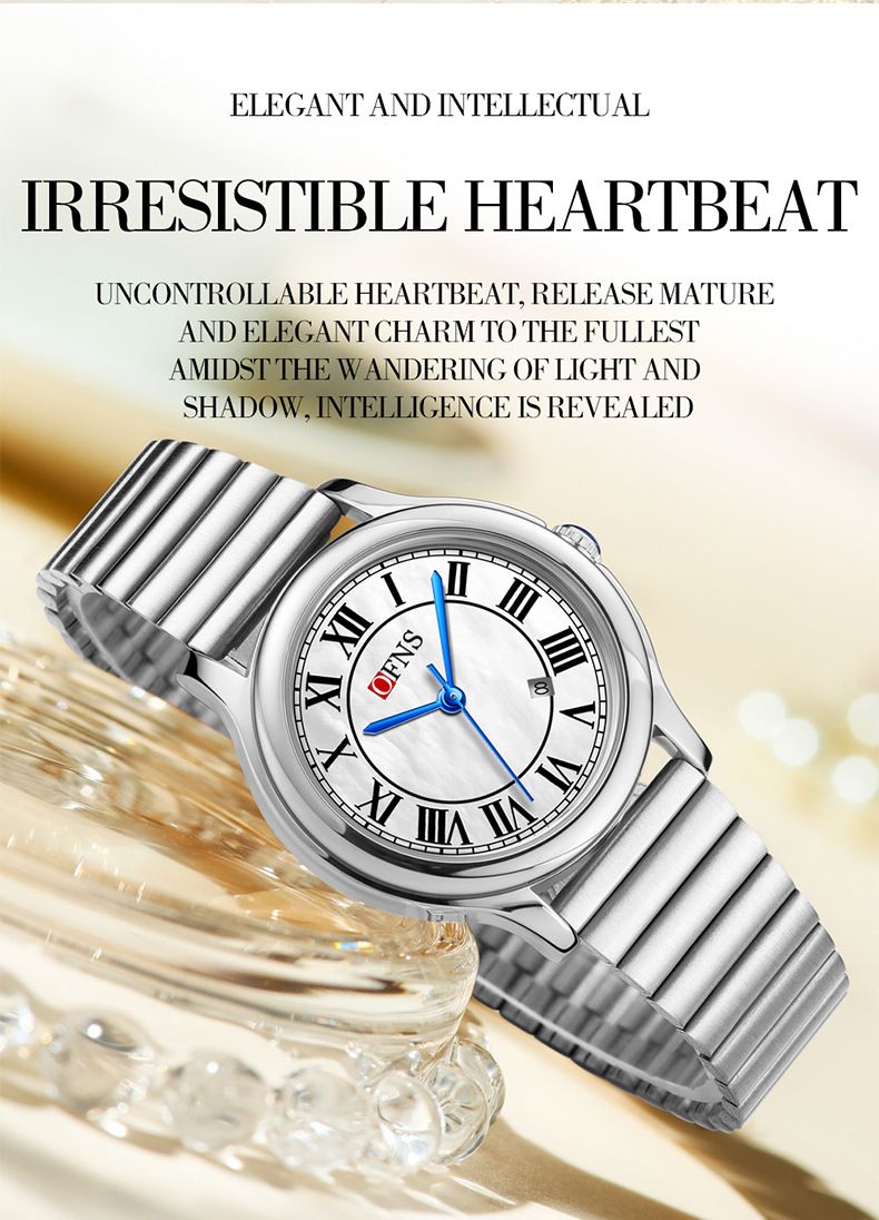 Women's Watch Retro Scale Light Luxury Women's Watch Round Waterproof Calendar Quartz Watch_voghion.com