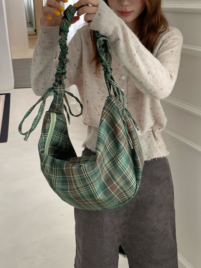 Crossbody Bag Checkered 2025 Fall/Winter New Shoulder Bag Underarm Bag Large Capacity_voghion.com