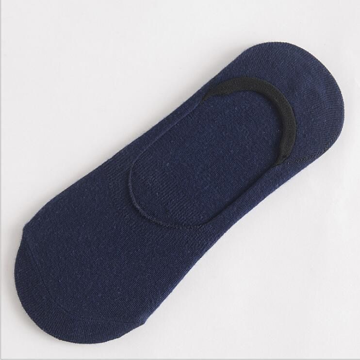Calzini alla caviglia casual invisibili da uomo in cotone, tinta unita, estivi, modello barca, taglio basso, antiscivolo, in silicone, 2025d_voghion.com