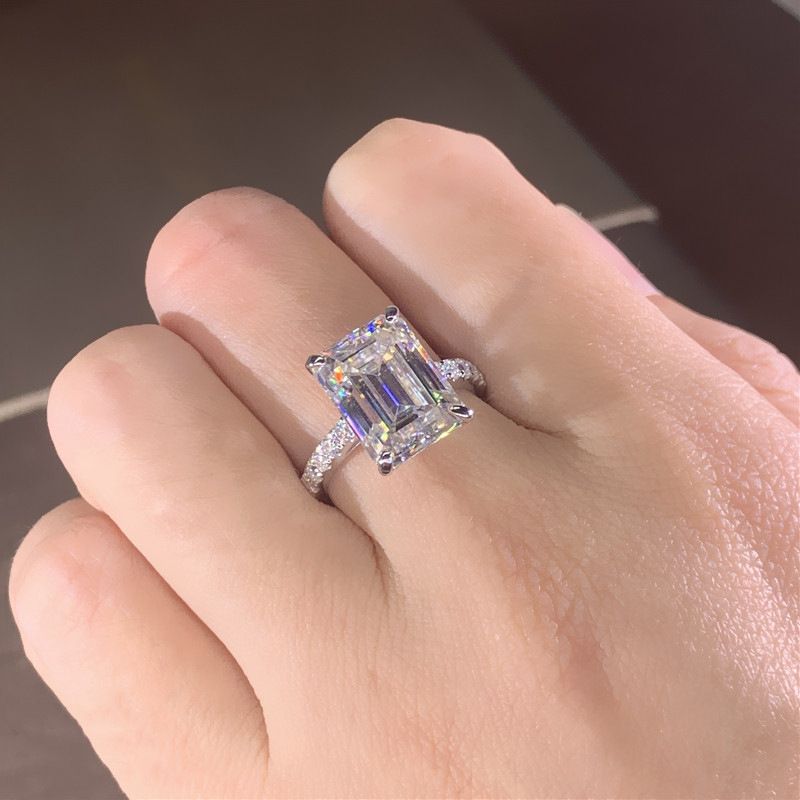 Cao Shis neues Accessoire 10 * 12 Princess Square Simulated Diamond Rin, modischer und vielseitiger Rock Suar Weddin_voghion.com