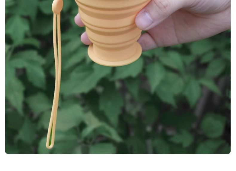 200 ml pārnēsājama silikona saliekama ūdens krūze, āra karstumizturīga teleskopiska saliekama krūze ar vāku ceļojumu, kempinga vajadzībām_voghion.com