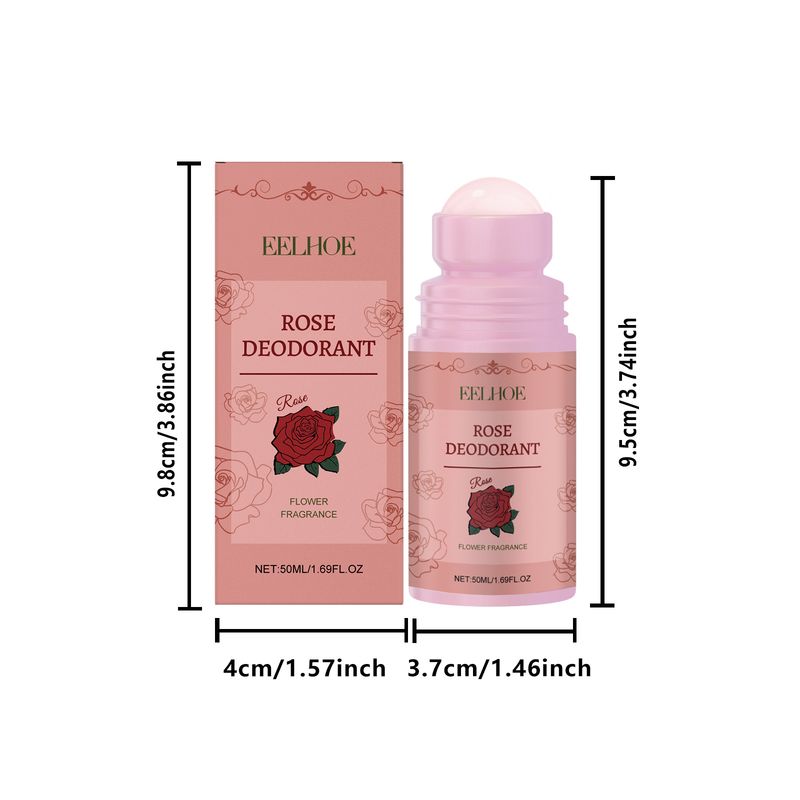 EELHOE Body Care Ball, Rose Flavor Natural Fragrance Dry Armpit Moisturizing Deodorant Convenient Care Stick_voghion.com