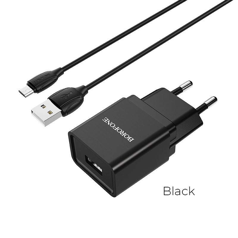 Cargador universal para móvil con puerto único BA19A Music Festival, miniusb, cabezal de carga Euro 1A_voghion.com