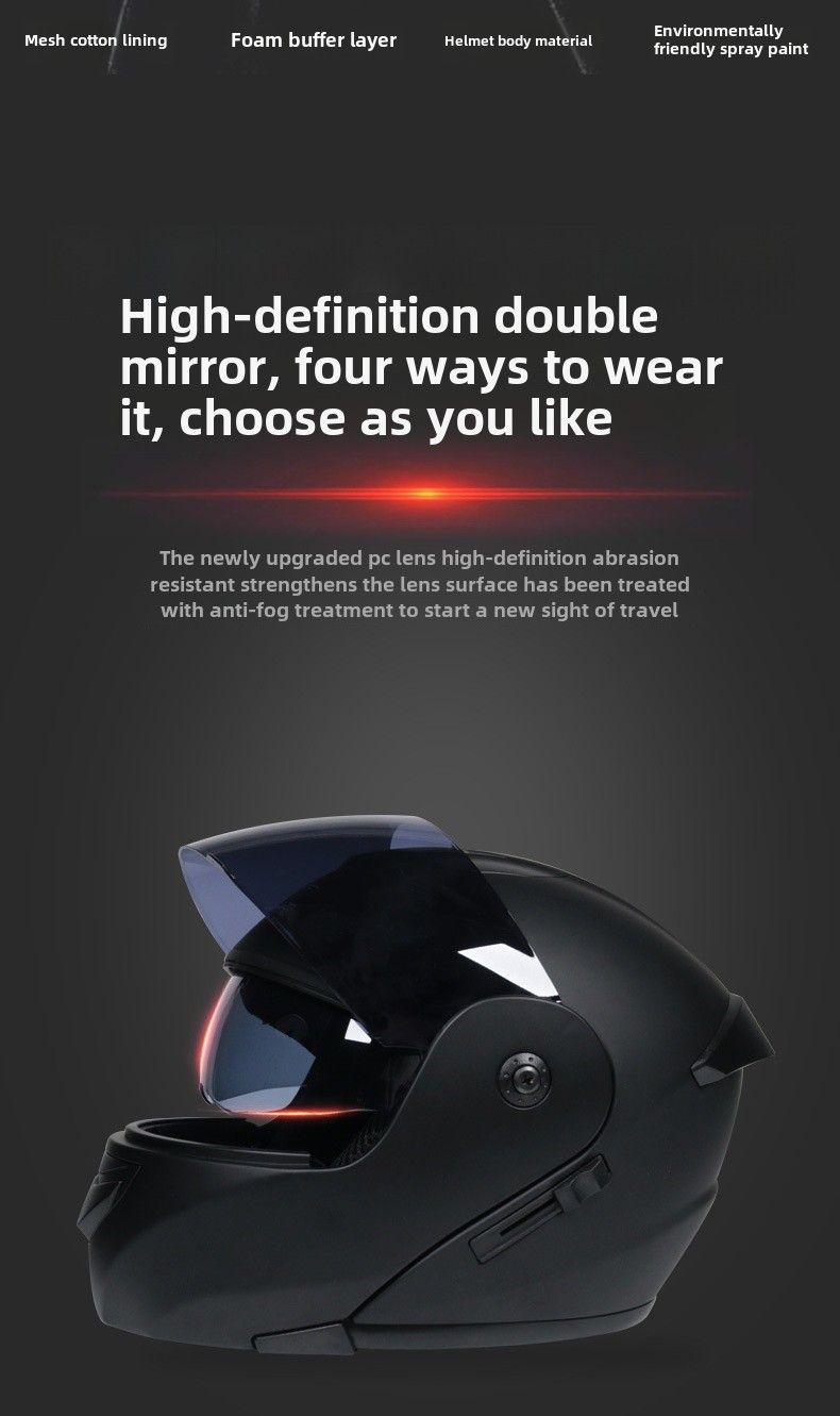 Orz Electric Car Double Lens Exposure Full Racing Running Unisex Dual Helmet_voghion.com