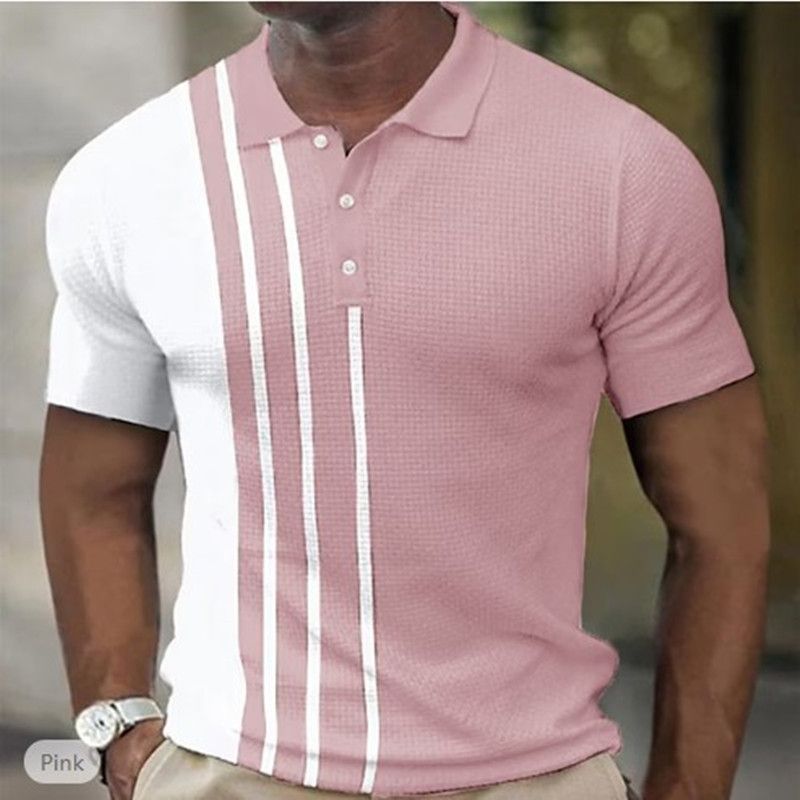 Unschlagbare Qualität Sommer Trendy Golf Shirt Für Herren Polo Mode Casual Kurzarm 3D Gedruckt Knopfleiste Top_voghion.com