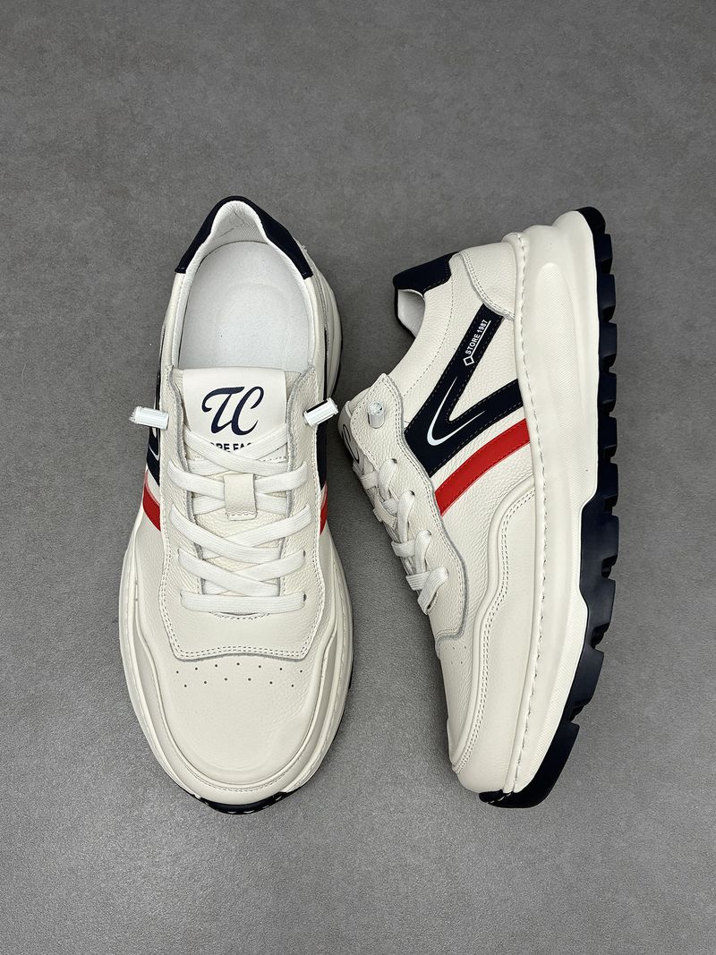 Sneakers bianche leggere, traspiranti, versatili, sportive, alla moda, da uomo, casual, in pelle, con suola spessa, Forrest Gump_voghion.com