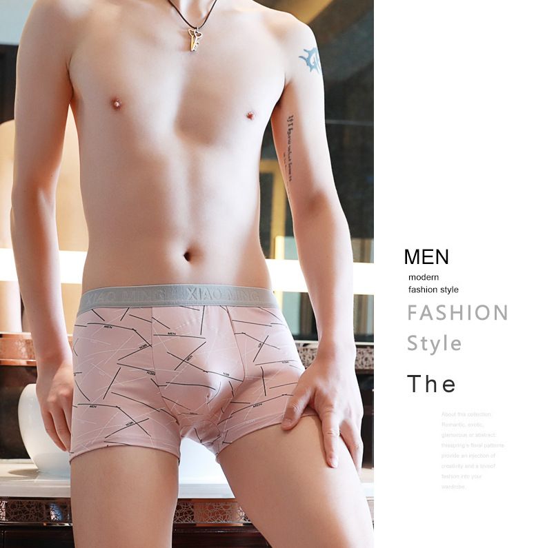 Boxer da uomo traspiranti - Intimo morbido in poliestere a vita media con comoda fascia in vita e strisce alla moda (diversi colori e taglie)_voghion.com