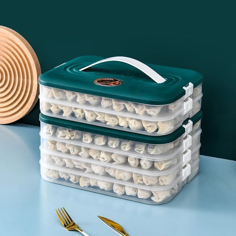 Contenitore per ravioli a 1/2/3/4 strati con timer, contenitore per alimenti da frigorifero, per verdure, pesce, carne, organizzatore da cucina_voghion.com
