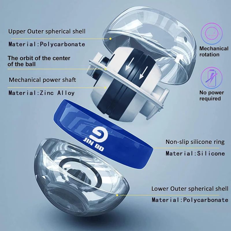 LED giroscopico Powerball Autostart Range Gyro Power Self Start Wrist Ball Fitness Esercizio Attrezzatura Mano Muscolo Trainer_voghion.com
