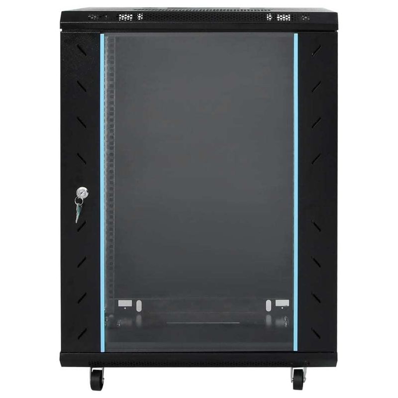 15U Network Cabinet with Swivel Feet 19" IP20 20.9"x15.7"x31.5"_voghion.com