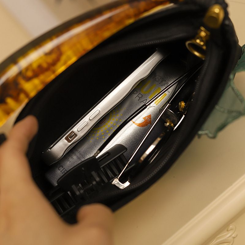 Fish Sinking Autumn Water Ancient Style Banquet Metal Handbag 3D Cheongsam Small Square Bag_voghion.com
