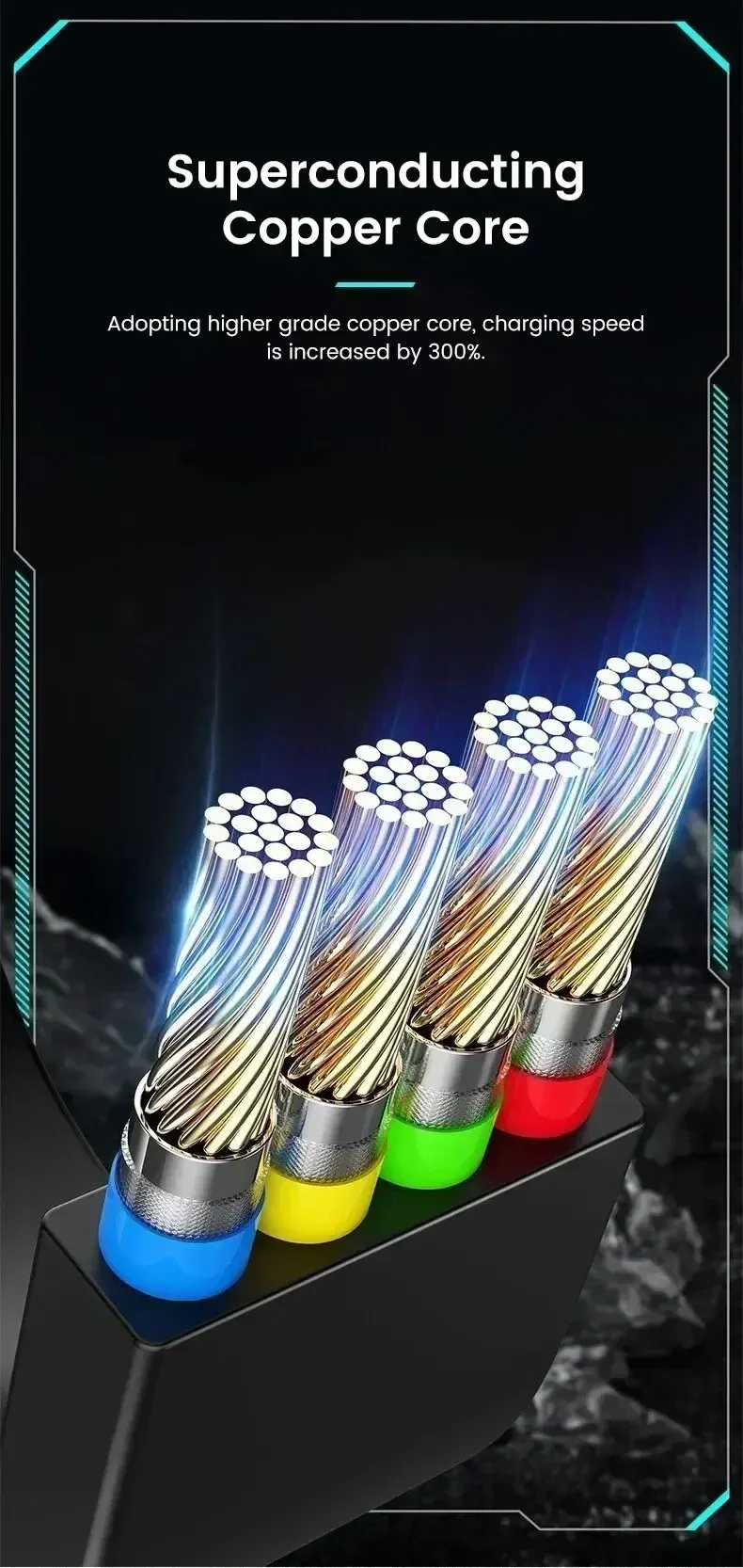 Câble de données USB Type C rétractable universel 3 en 1 de 100 W pour iPhone, Samsung, Huawei, Xiaomi et Android, charge rapide micro USB._voghion.com