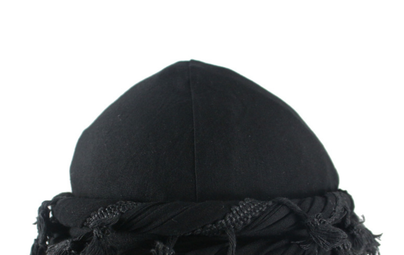 Bonnet unisexe doublé d'étain pour homme, foulard à franges, bonnet personnalisé pour soins capillaires, bonnet à queue torsadée pour femme_voghion.com