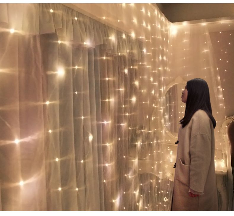 Luces LED navideñas decorativas, guirnaldas de luces festivas para interiores con diseños de muñecos de nieve, Papá Noel, renos y árboles de Navidad._voghion.com