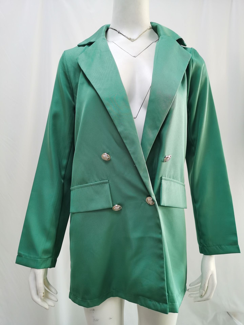 Kadınlar için modaya uygun yaka hırka orta uzunlukta mizaç blazer_voghion.com