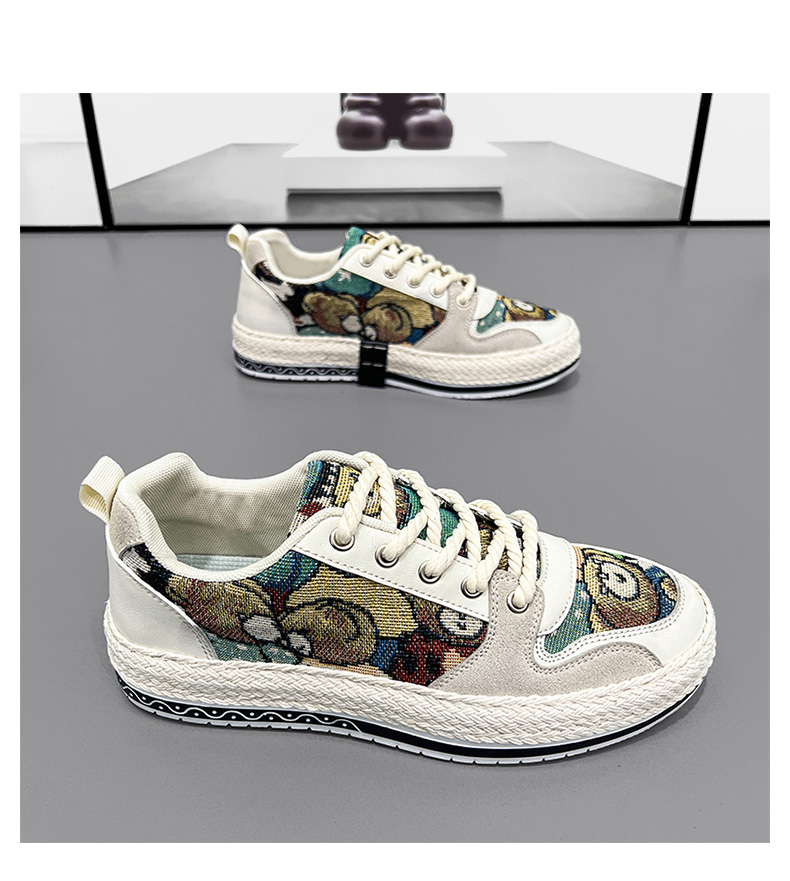 Men's Corduroy Touch Comfortable and lightweight knitted shoes _voghion.com