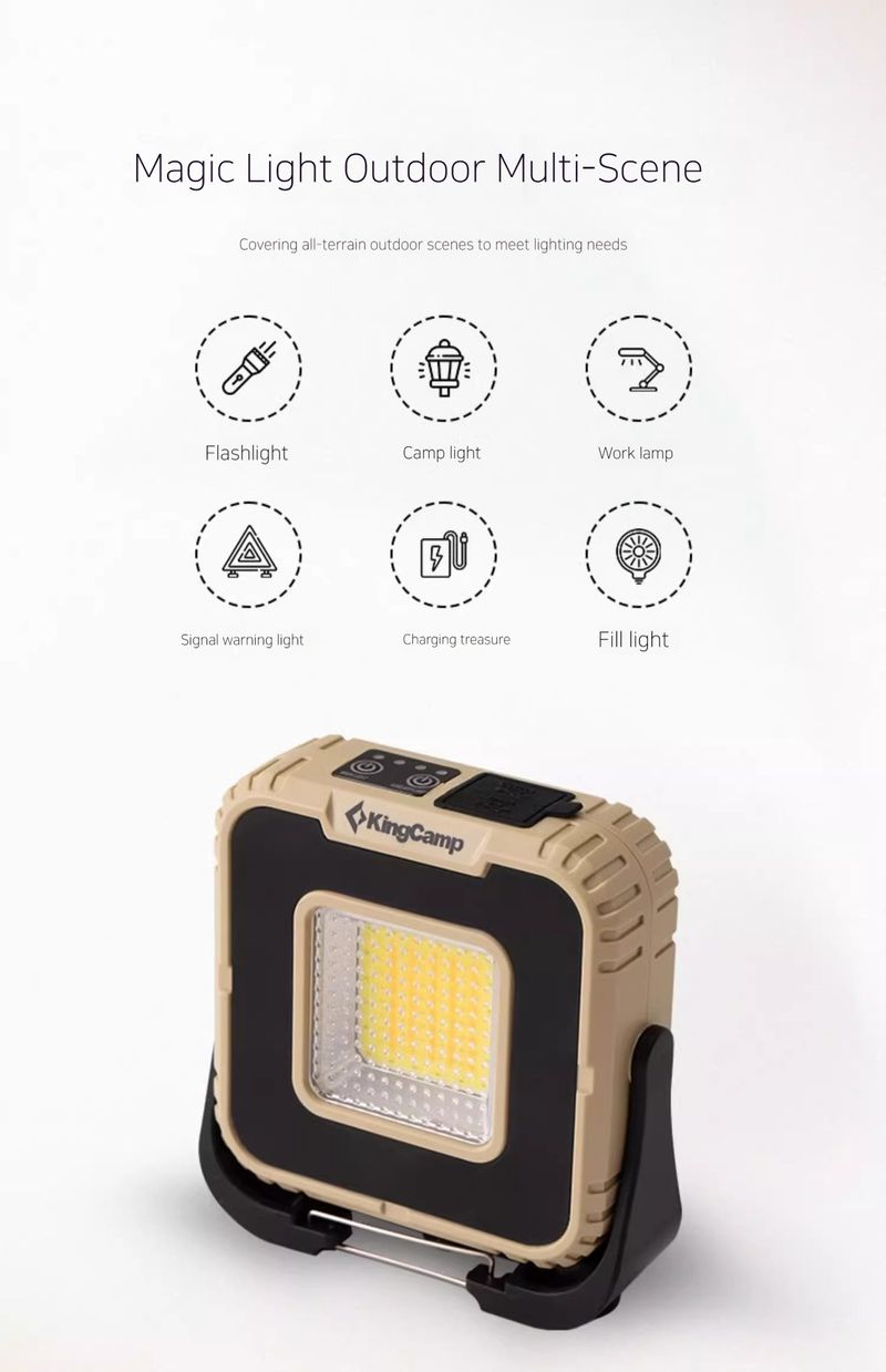 Kinamp āra uzlādējams liela attāluma apgaismojums, daudzfunkcionāls pārnēsājams kempinga apgaismojums, atmosfēras gaisma_voghion.com