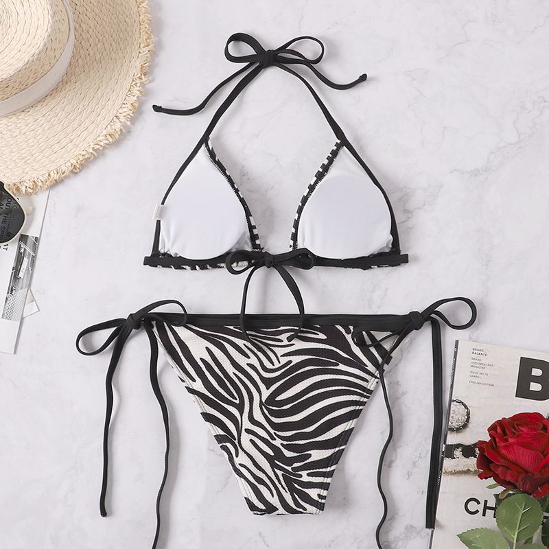 Frauen neue split badeanzug frauen schnüren bikini sexy split damen badeanzug set_voghion.com