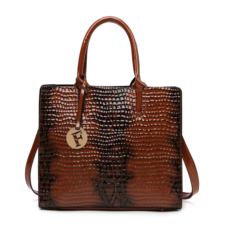 3 Sets Patet Leder Hadbag für Wome 2023 Alligator Patterr Desiger Weibliche Schulter Umhängetasche Damen Sac A_voghion.com