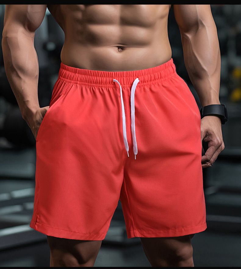 Shorts Men Summer Solid Color Large Size Loose Casual Pants Men Thin Quick Drying Running Sports Fitness Five Point Pants_voghion.com