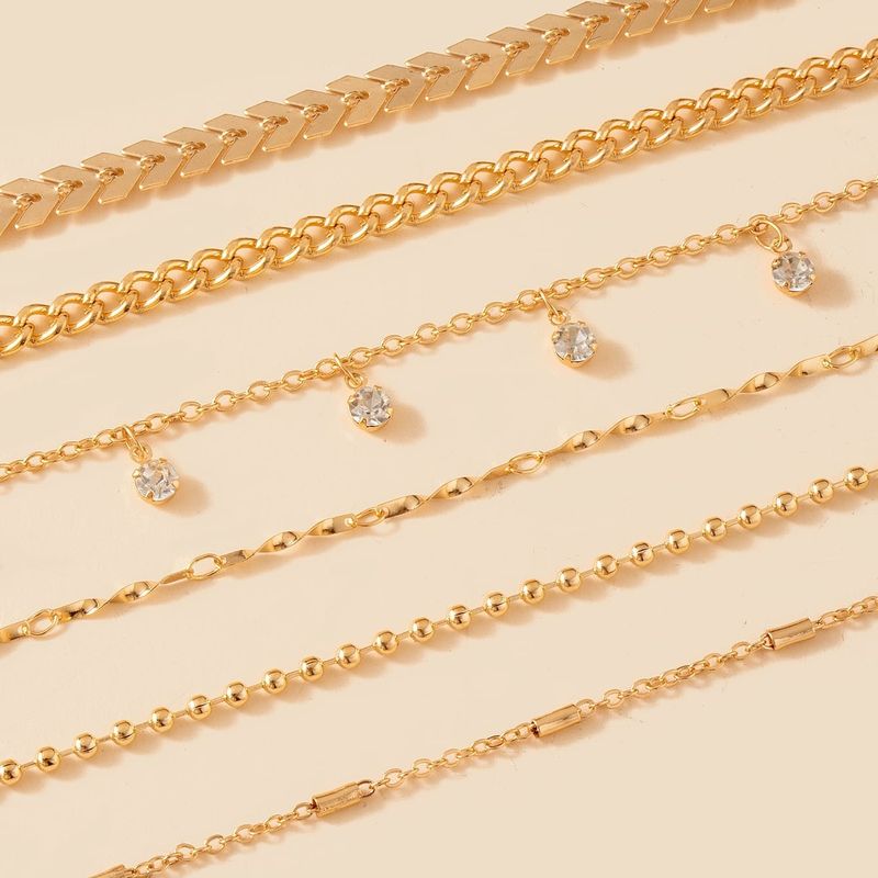 Multi-layer With Rhinestones, Tassel Arrow Design, Versatile Beach Layering Style Anklet Jewelry_voghion.com