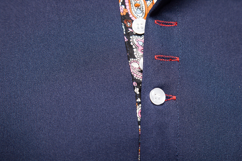 Abbigliamento da uomo Camicie a maniche lungheCamicie casual da ragazzo con risvolto slim fit color-block_voghion.com