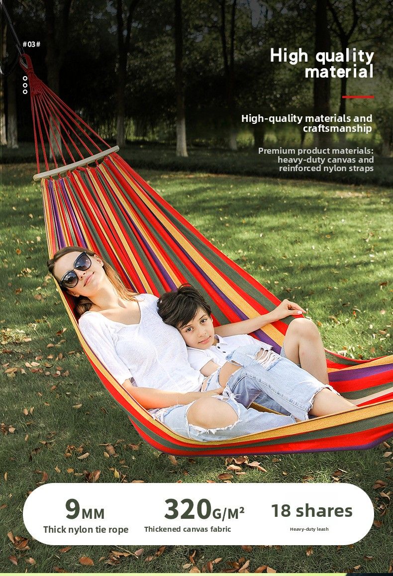 Outdoor Anti-Rollover Equipment Foldable Portable Balcony Home Camping Swing Double Hammock Chair_voghion.com