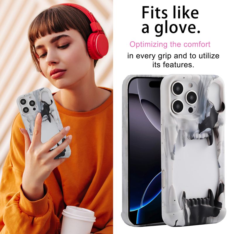 Custodia morbida con motivo a serpente e dente di tigre cavo compatibile con iPhone 16 15 Max, impermeabile e adesiva, per telefono 14 Pro_voghion.com