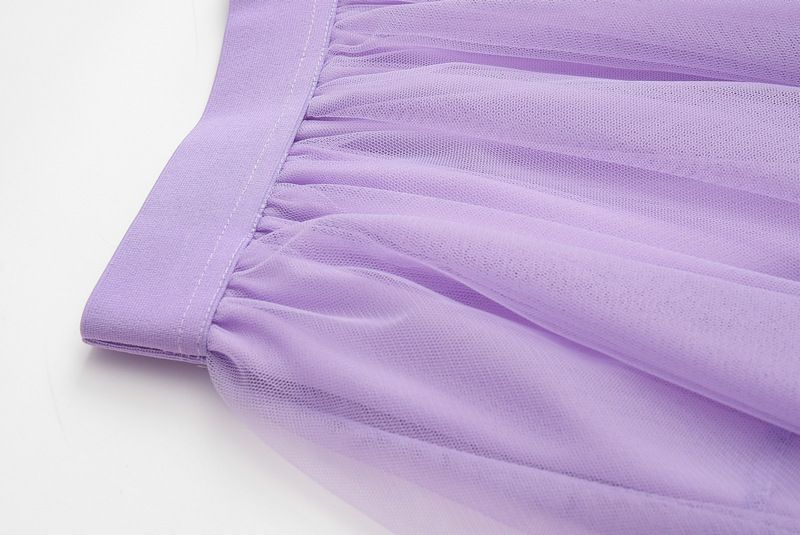 new autumn style temperament high waist slimming super fairy flower bud irregular mesh skirt female 8063_voghion.com