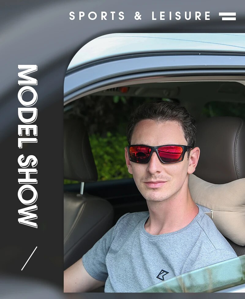 Occhiali da sole alla moda Kapvoe Occhiali da sole polarizzati da pesca MTB Occhiali da sole da guida da uomo Occhiali da sole da escursionismo Ciclismo Occhiali da sole UV400_voghion.com