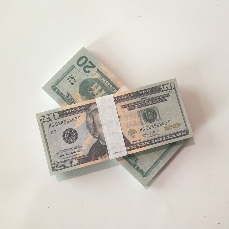 Adereços para outras festas festivas Fa K E Dinheiro Nota de 1 5 10 20 50 100 Dólares Americanos Euros Brinquedo Realista Adereços de Bar Cópia para Filme Tamanho 1:2_voghion.com