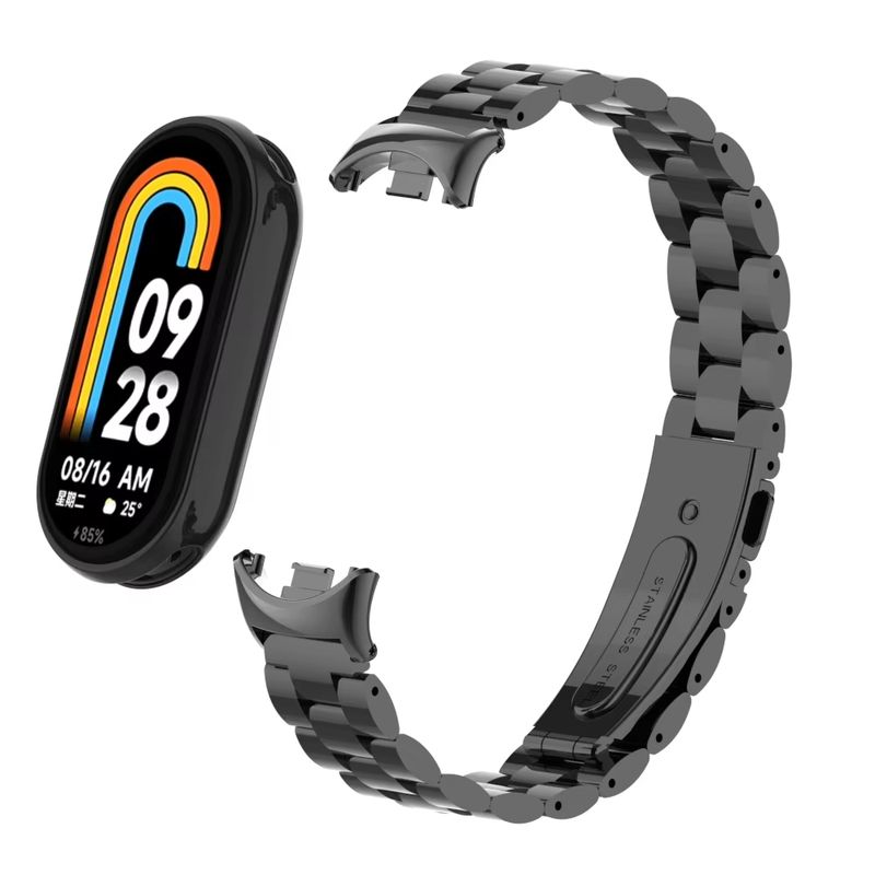 Cinturino in acciaio inossidabile per Xiaomi Mi Band 9 8 Smartband Business Metal Band Bracciale Watchband per Xiaomi Band 9 8 Accessori_voghion.com