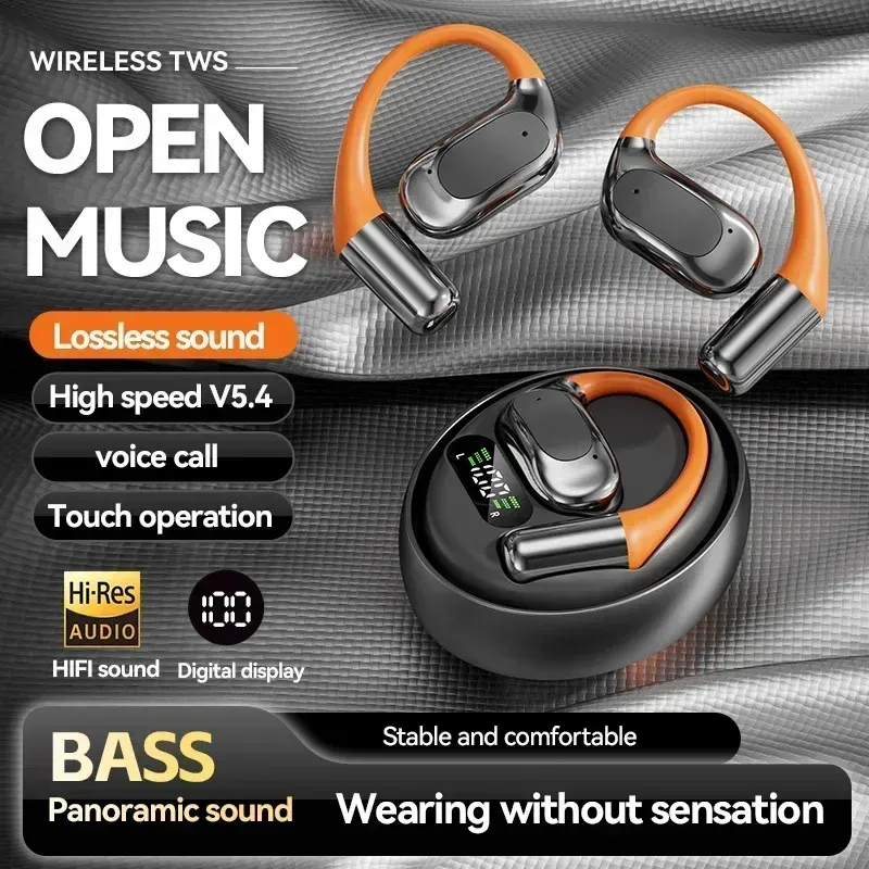 M113 OWS Open Translation Bluetooth Headset Ultra Long Life Hanging Ear Wireless Bluetooth Headset Aluminium Gold Sport Style_voghion.com
