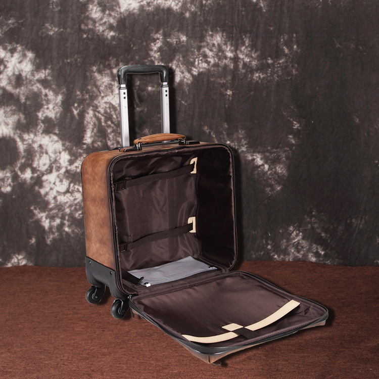 New hand painted leather suitcase with top layer cowhide travel for men and women's luggage, business boarding case_voghion.com