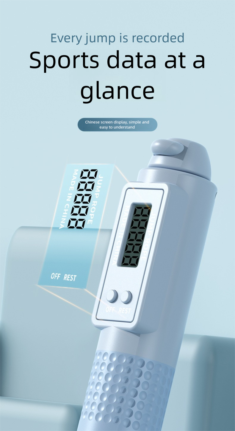 Adult Dual-use Smart Counting Steel Wire Sports Equipment Home Cordless Exercise Weighted Jump Rope Customizable_voghion.com