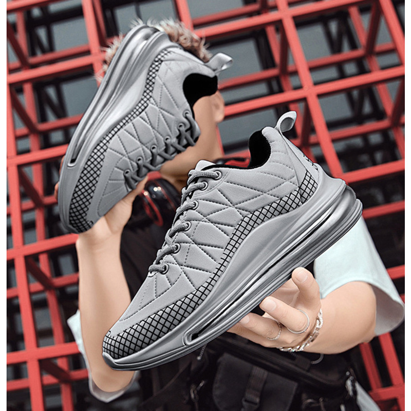 Sneakers med luftkuddar för män Löpning Promenadskor Atletiskt gym Fitnessskor Andas Mode Sneakers_voghion.com