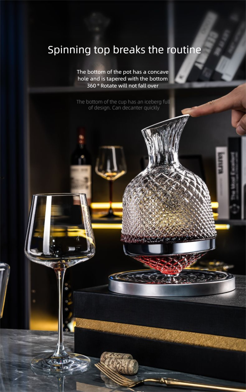 Set di calici e decanter per vino rosso di Borgogna di alta qualità, di lusso e di alta qualità, per uso domestico in cristallo_voghion.com
