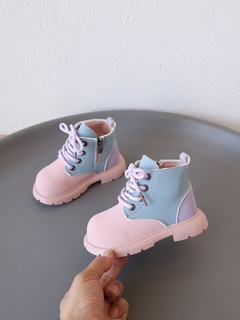 Scarpe da esterno impermeabili per bambine e bambini, in pelle, stile coreano, modello Martin, alla moda, primaverili e autunnali_voghion.com