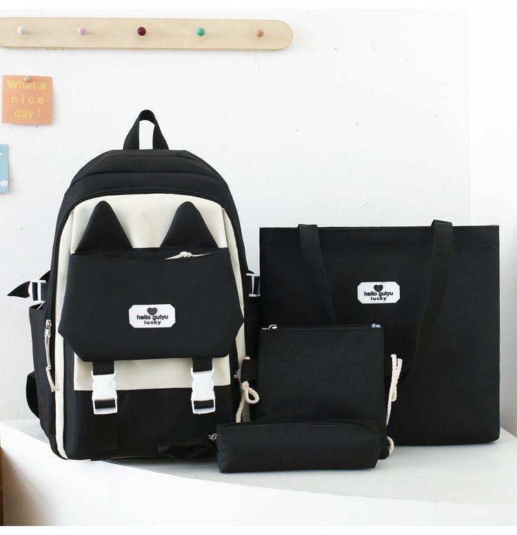 Kinderrucksäcke im neuen Stil, schlichter und modischer Rucksack mit großer Kapazität für Schüler der Mittel- und Oberstufe_voghion.com