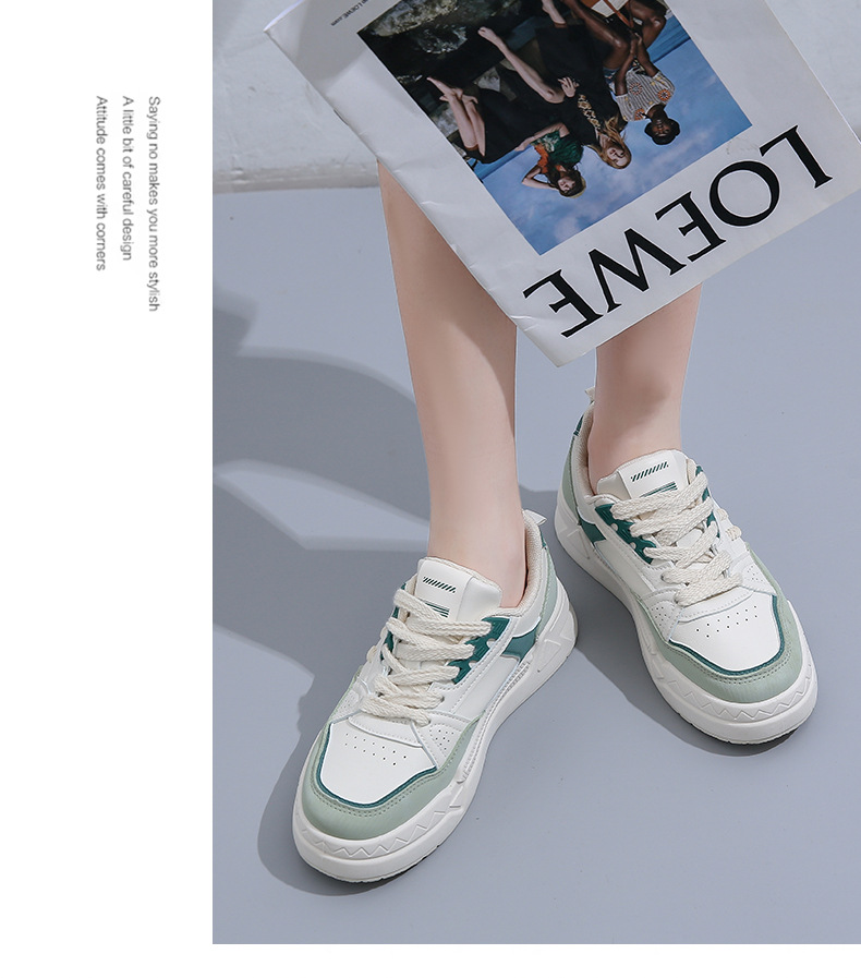 Piccole scarpe bianche da donna 2023 Primavera Nuovo di tutte le partite Studentesse sneakers con suola spessa scarpe sportive casual scarpe da donna 618_voghion.com