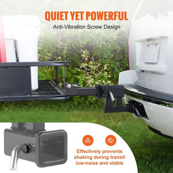 Hitch Adapter, 1-1/4' To 2' Receiver Hitch Extender Extension, Trailer Hitch Riser With 4' Rise/Drop, 6-1/2' Extension Length, 4000 Lbs Towing Capa_voghion.com
