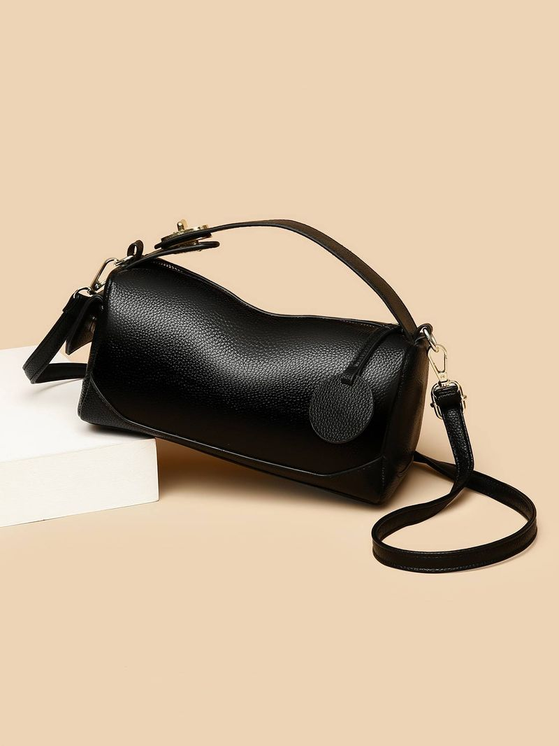 Neue Damentasche 2024: Schlichte modische Handtasche mit großer Kapazität und einfarbiger Litschi-Textur, Umhängetasche_voghion.com