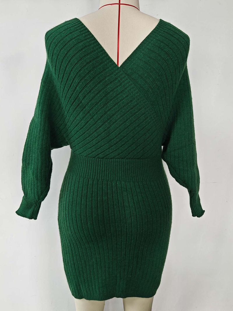 Maglione sexy con scollo a V per donna_voghion.com