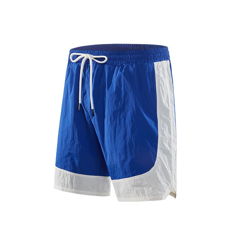 Shorts Color Blocking Casual Elastic Outdoor Running Sports Straight Leg Men's Shorts_voghion.com