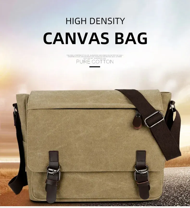 Messenger Bag Herren Business Tragbare Schulter Canvas Crossbody Pack Retro Casual Büro Satchel Reisetaschen Kit Vintage_voghion.com